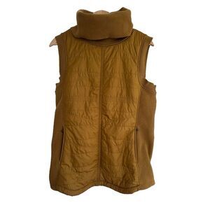 Prana Elsa Tunic Turtleneck Vest Size Medium Mustard Gold Sustainable Outdoors